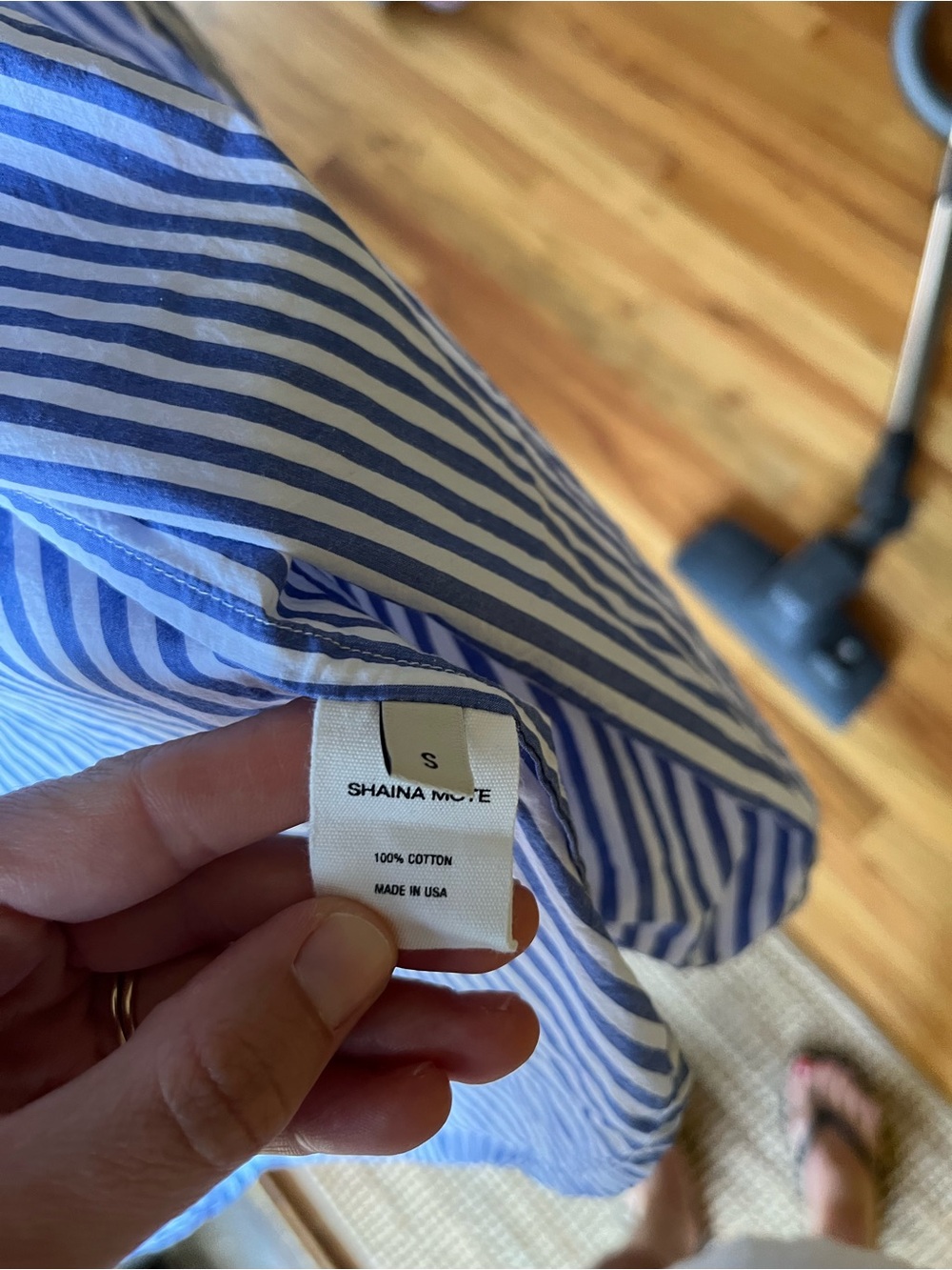 Shaina Mote Striped Classic Button Down Shirt - Picture 4 of 5